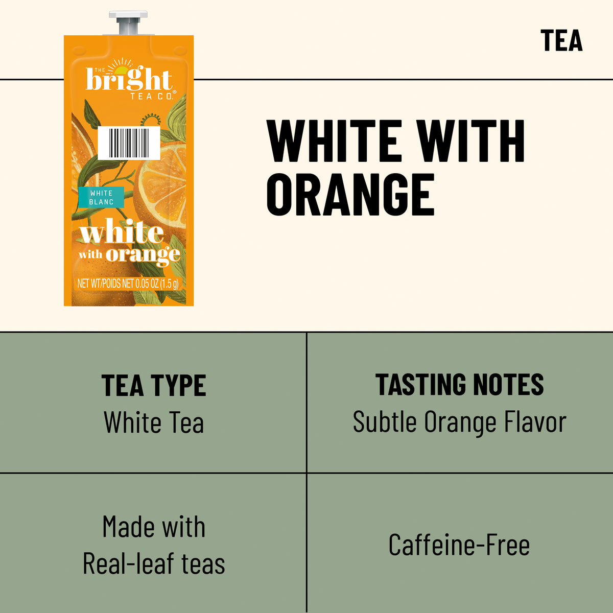 The Bright Tea Co.® White with Orange