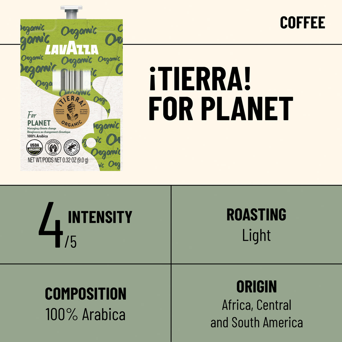 Lavazza ¡TIERRA! Planet USDA Organic Coffee